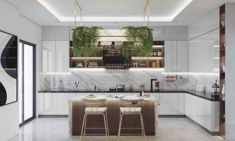 Kitchen in an L&T Aravista residence
